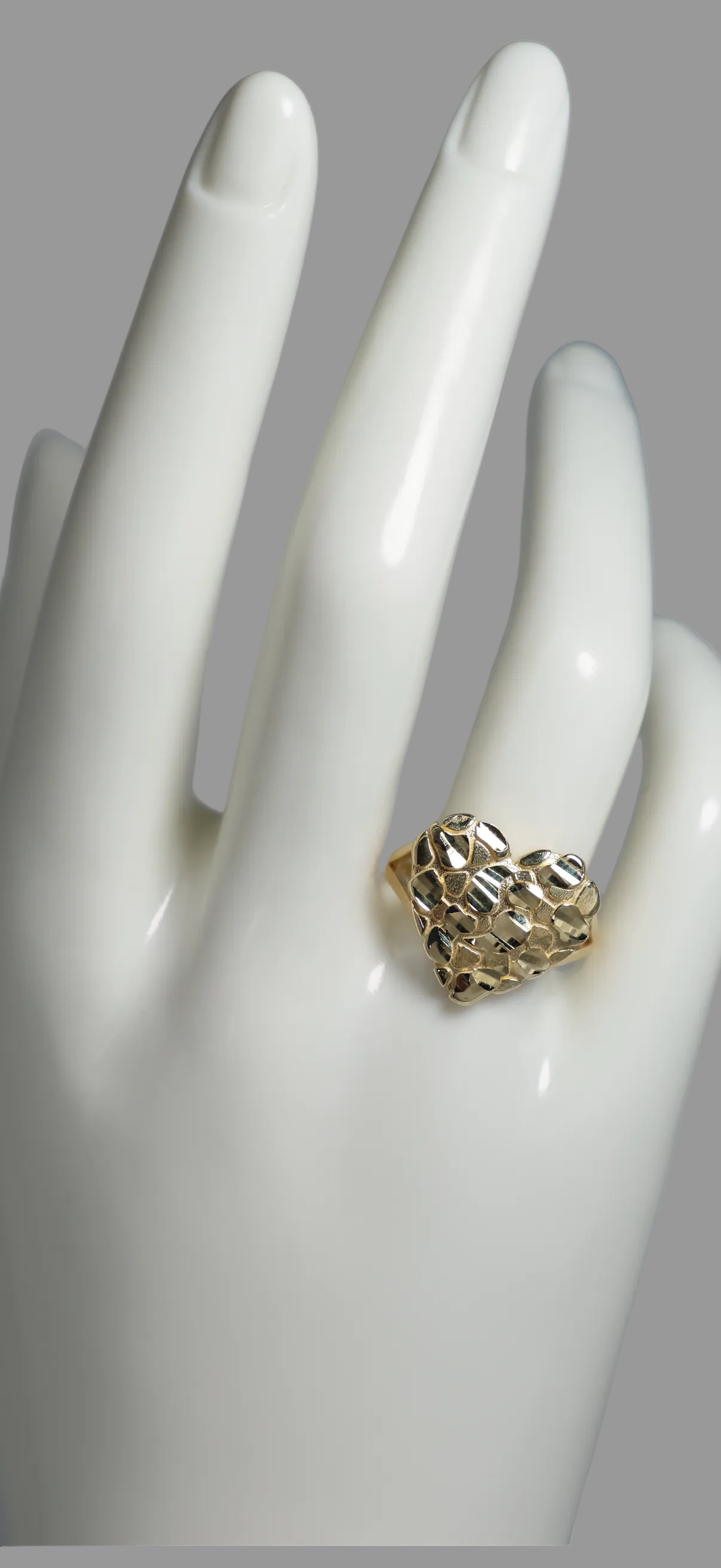 Heart Nugget Ring 14kt