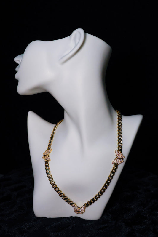 14kt Gold Monaco Choquer Butterfly Necklace