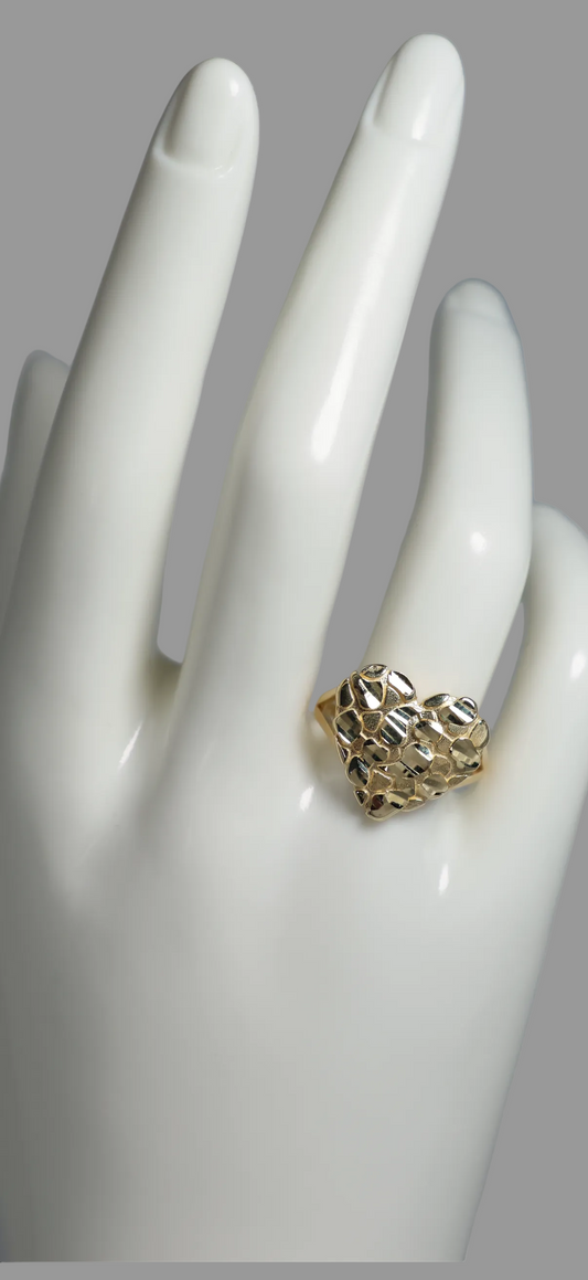 Heart Nugget Ring 14kt