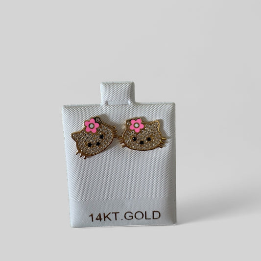 Kitty Earrings gold 14 kt