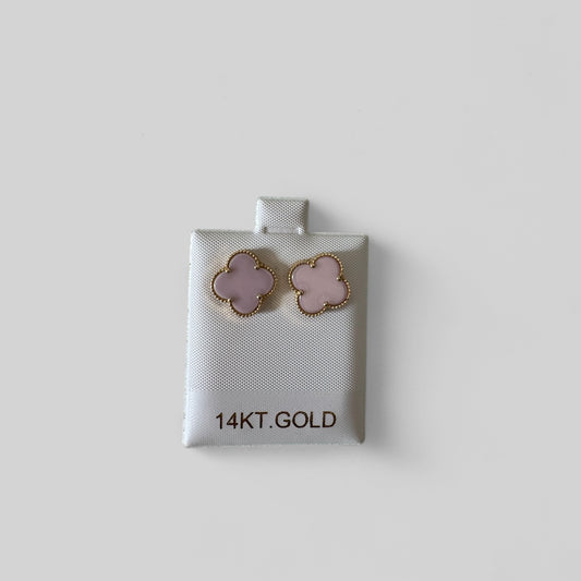 Pink flower gold 14 kt